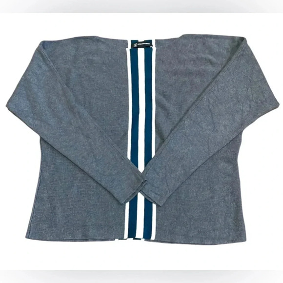 INC International Concepts Dolman Sleeve Sweater Gray Stripe Pullover Size XS - Picture 1 of 11